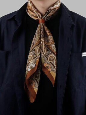 Square Silk Feeling Neck Scarf 27.5in